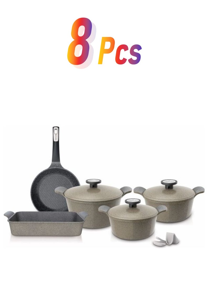 Neoflam - 8 Pieces Xtrema Cookware Set Marble Marble 28cm - Image 1