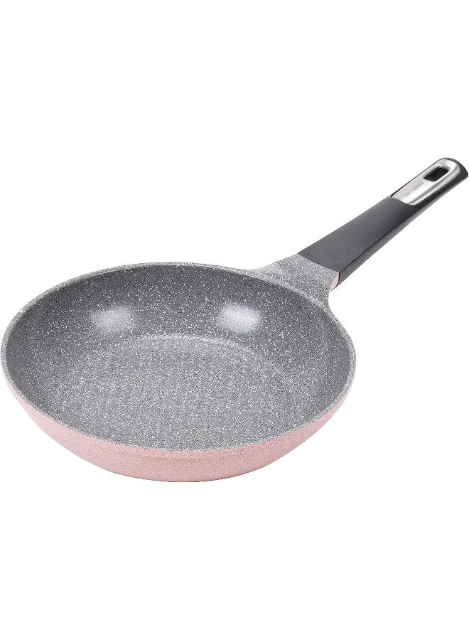 نيو فلام طقم أواني الطهي إكستريم من 8 قطع بتصميم رخامي وردي 28سم - Image 2