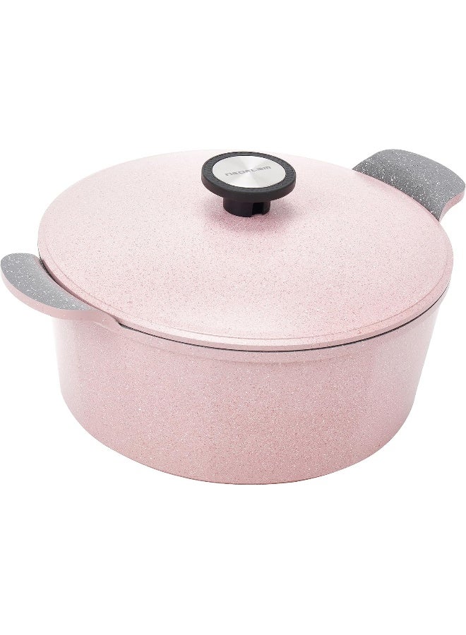 نيو فلام طقم أواني الطهي إكستريم من 8 قطع بتصميم رخامي وردي 28سم - Image 4