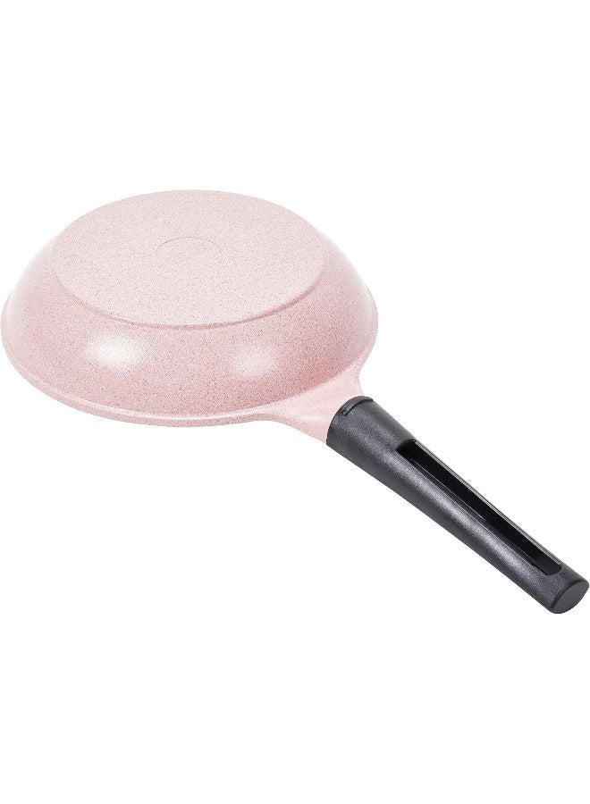 نيو فلام طقم أواني الطهي إكستريم من 8 قطع بتصميم رخامي وردي 28سم - Image 5