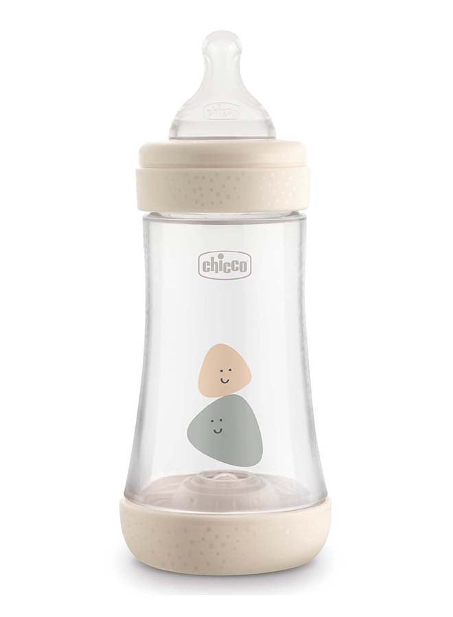 شيكو زجاجة رضاعة بيرفكت 5 بسعة 240 مل مع حلمة من السيليكون بتدفق متوسط لعمر 2 شهر فأكبر، محايد - Image 2