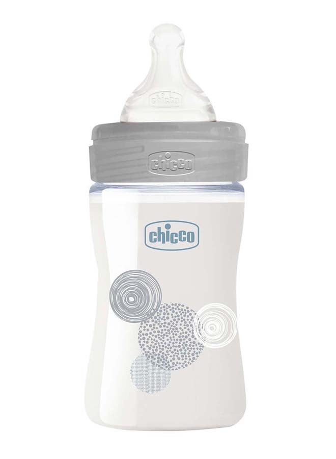 شيكو زجاجة رضاعة ويل بيينج من الزجاج والسيليكون المحايد سعة 150 مل بطيئة التدفق مناسبة من عمر الولادة فما فوق - Image 3