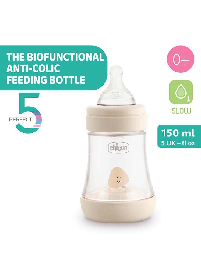 Chicco Perfect 5 Feeding Bottle 150Ml Slow Flow 0M+ Silicone, Neutral - Image 4