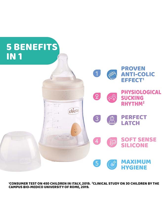 Chicco Perfect 5 Feeding Bottle 150Ml Slow Flow 0M+ Silicone, Neutral - Image 5