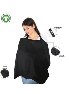Moon 100% Organic Fabric Durable Lightweight Nursing Privacy Cover Wraps Burp Cloth  - Image 3