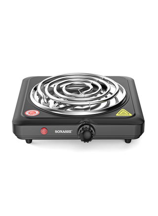 Single Spiral Hot Plate - with Adjustable Temperature Control and Overheat Protection for Cooking Convenience | Featured with Auto Thermostat and ON/OFF Indicator Light 1500 W SHP-609CN Black - pnsku/N53358967A/45/_/1726470188/005242f3-5a17-4da1-b51f-0ab4e2159129