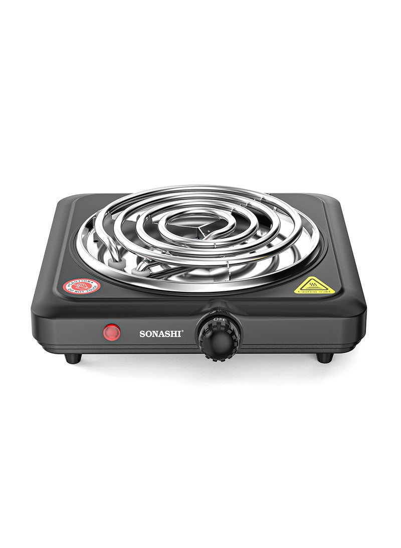 سوناشي - طبق تسخين لولبي فردي 1500 W SHP-609CN أسود - Image 1