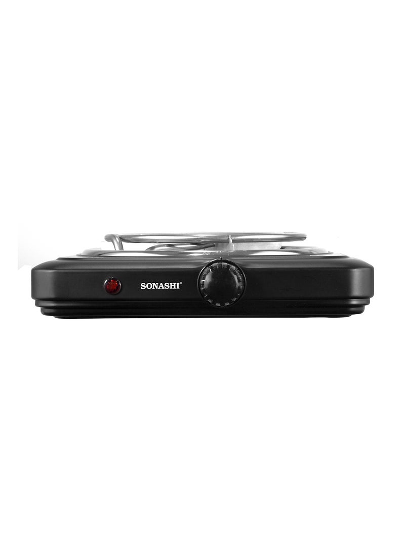 سوناشي - طبق تسخين لولبي فردي 1500 W SHP-609CN أسود - Image 1