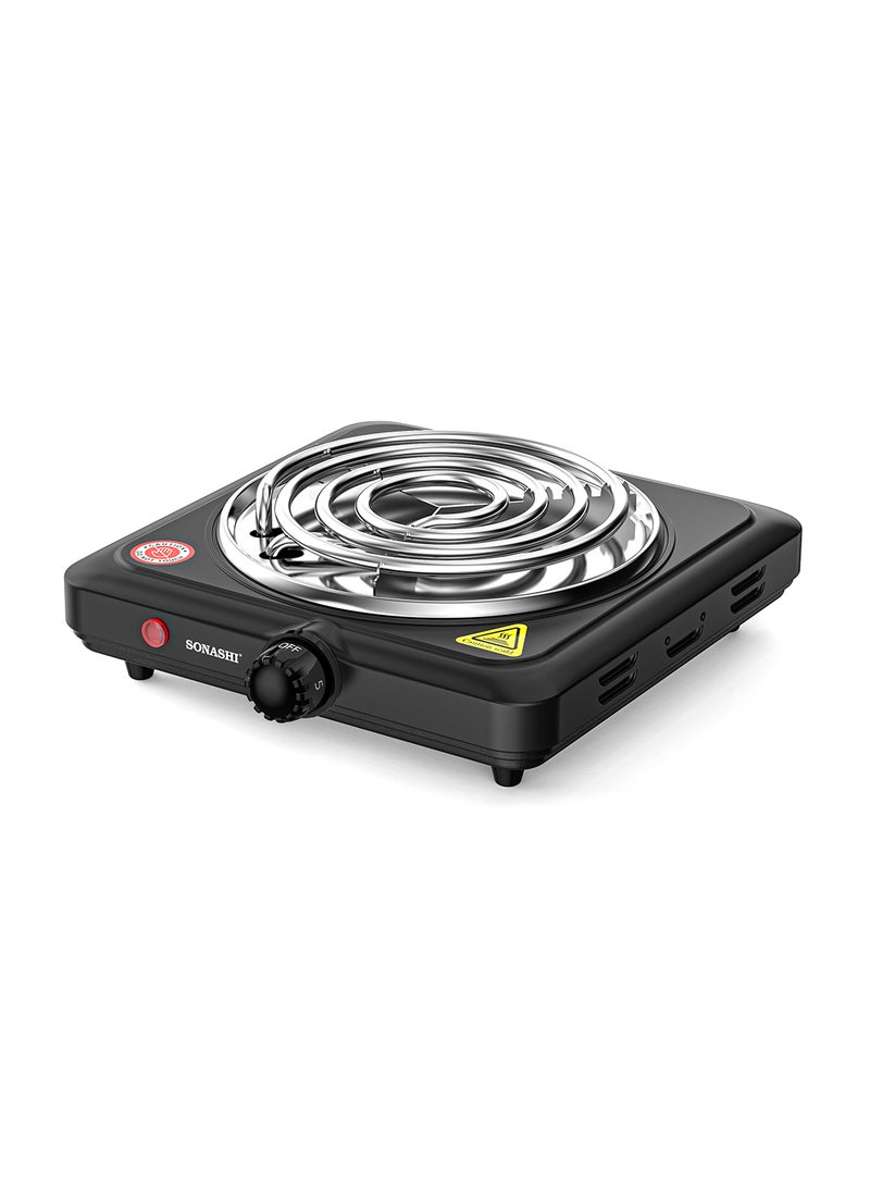 سوناشي - طبق تسخين لولبي فردي 1500 W SHP-609CN أسود - Image 1