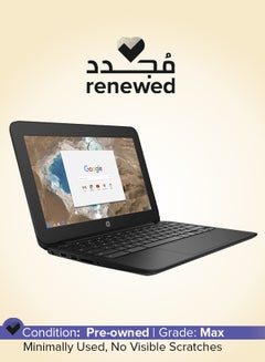 HP Renewed - Chromebook G5 EE Laptop With 11.6-Inch Display,Intel Celeron Processor/5th Gen/4GB RAM/16GB SSD/Chrome OS English Black  - Image 1