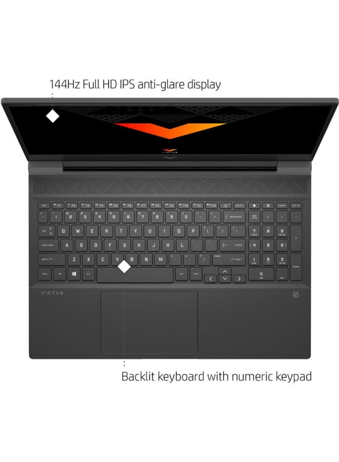 إتش بي - كمبيوتر محمول Victus 15-fa0031dx مزود بمعالج Intel Core i5-1035G7 مقاس 15.6 بوصة وذاكرة وصول عشوائي سعتها 8 جيجابايت ومحرك أقراص SSD سعة 512 جيجابايت وبطاقة رسومات NVIDIA GeForce GTX 1650 سعة 4 جيجابايت - Image 1