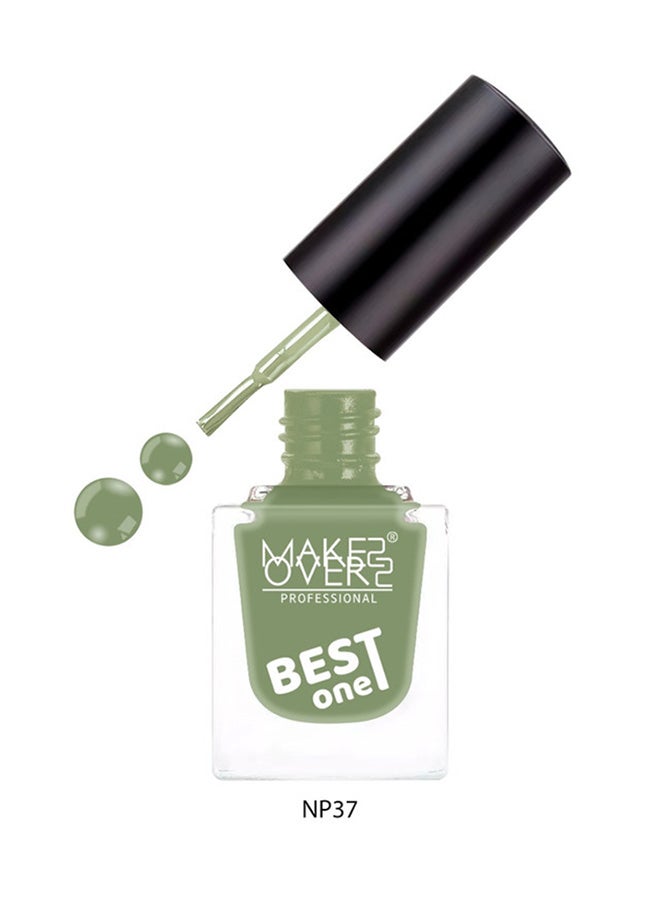 MAKE OVER 22 Best One Nail Polish NP037 Sage - Image 1