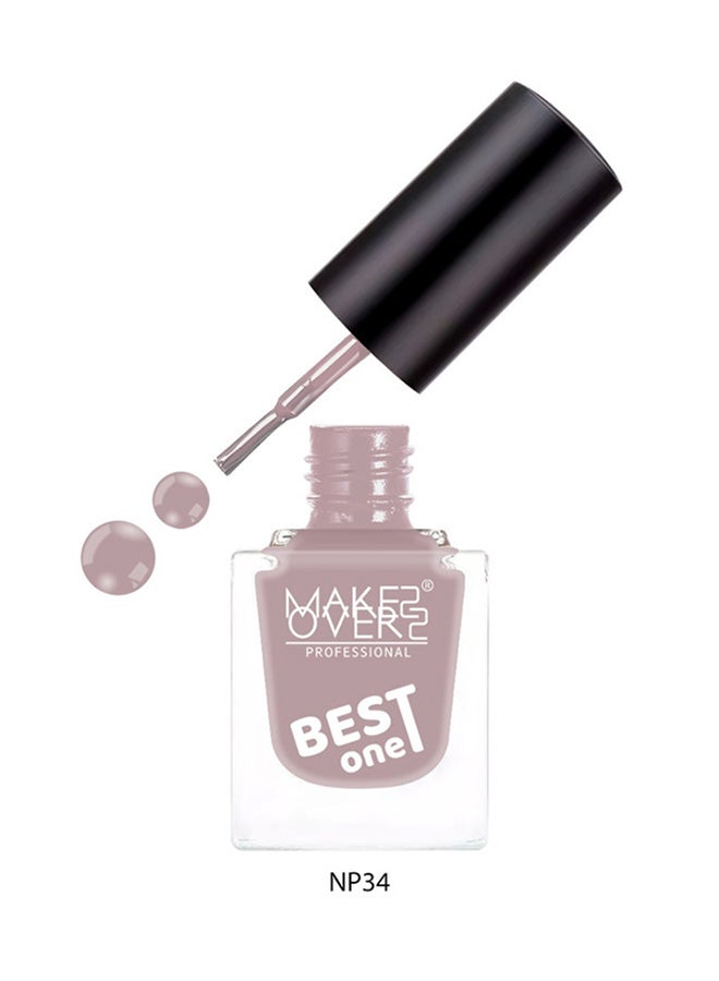 MAKE OVER 22 Best One Nail Polish NP034 Mink - Image 1