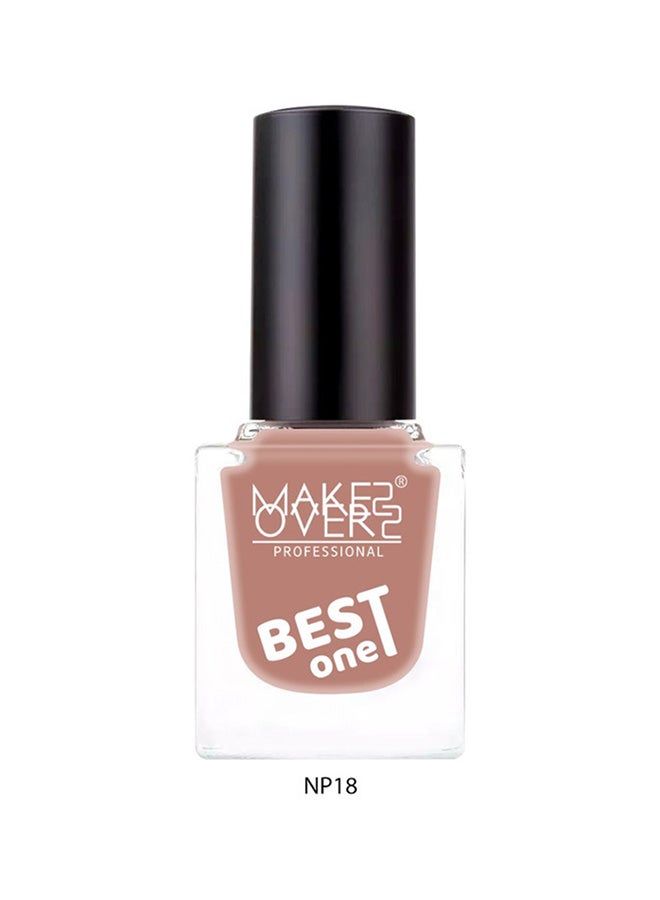 MAKE OVER 22 Best One Nail Polish NP018 BROWN SUGAR - Image 2