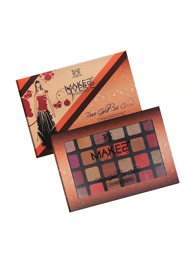 ميك اوفر22 مجموعة ظلال العيون روز قولد 24 لون  - M1703 متعدد الألوان - Image 2