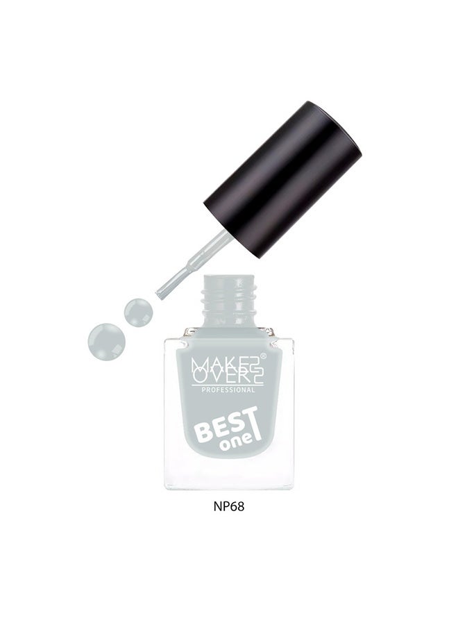 MAKE OVER 22 Best One Nail Polish NP068 Pewter - Image 1