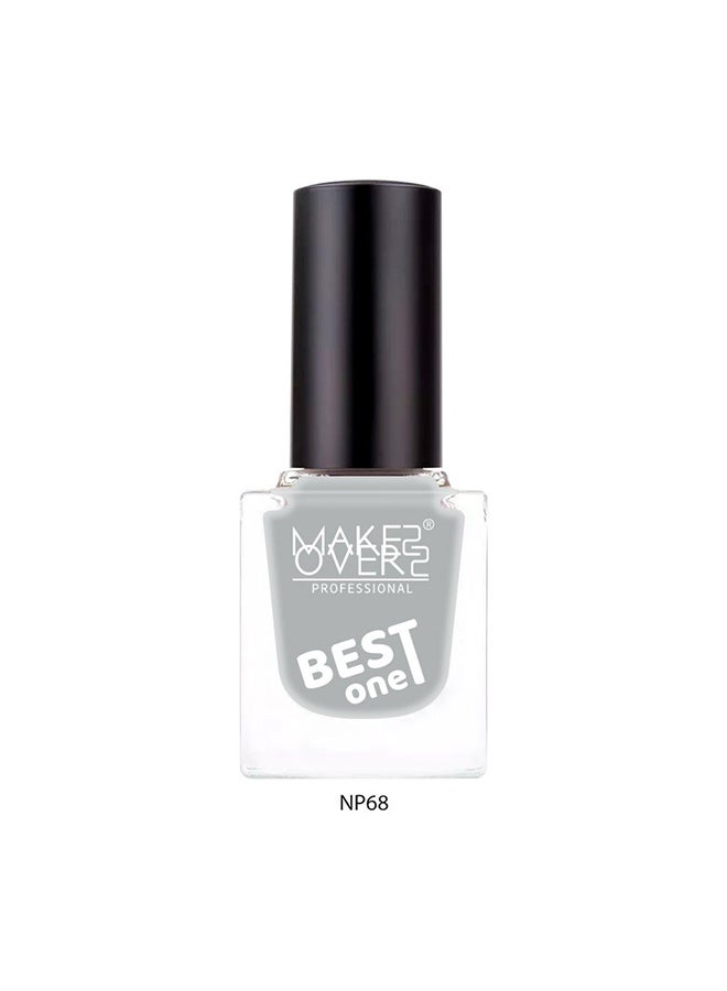 MAKE OVER 22 Best One Nail Polish NP068 Pewter - Image 2