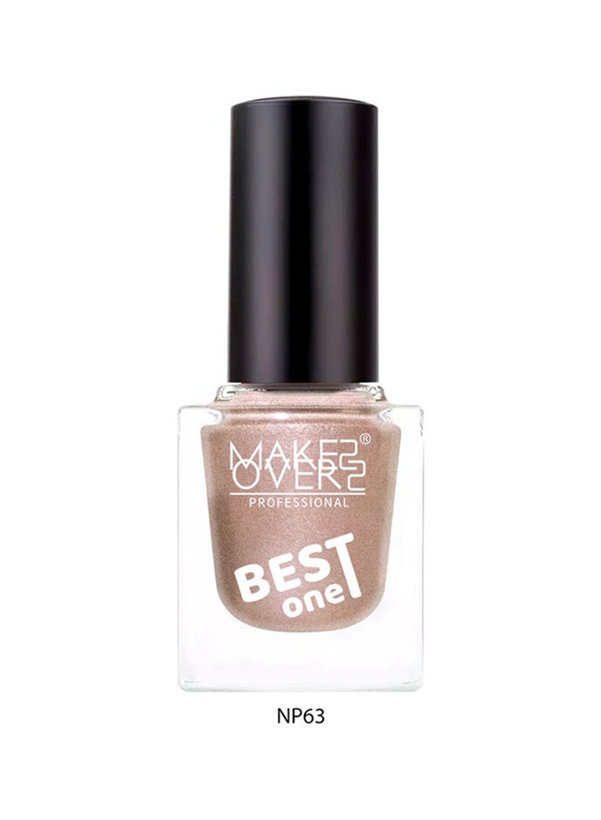 MAKE OVER 22 Best One Nail Polish NP063 Rose Gold - Image 2