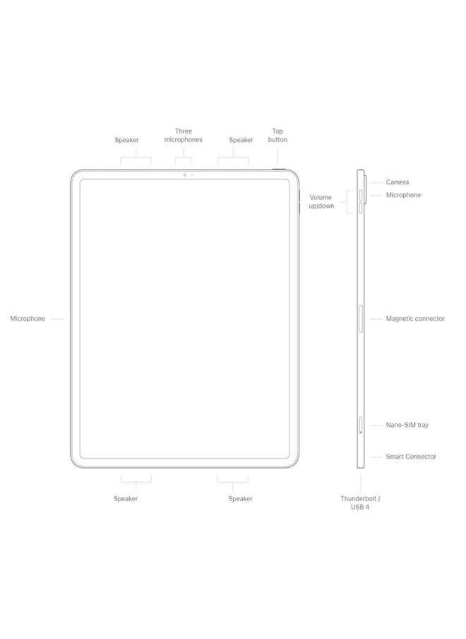 Apple iPad Pro 2022 (6th Generation) 12.9-inch 256GB WiFi Space Gray - Middle East Version - Image 3