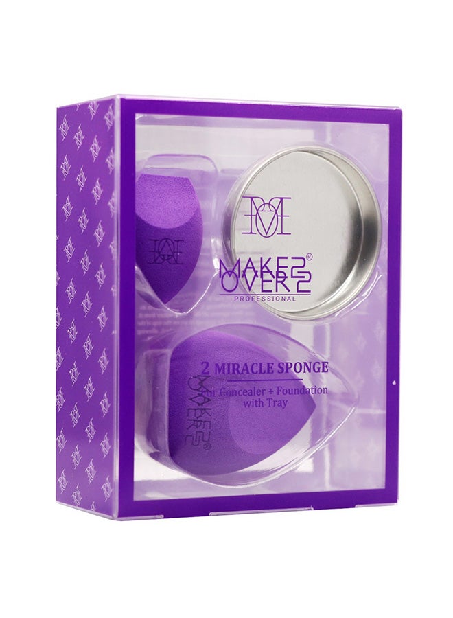 ميك اوفر22 اسفنجة خافي عيوب ميراكل للاساس وتحديد الوجه  - MS-03 أرجواني سادة - Image 2