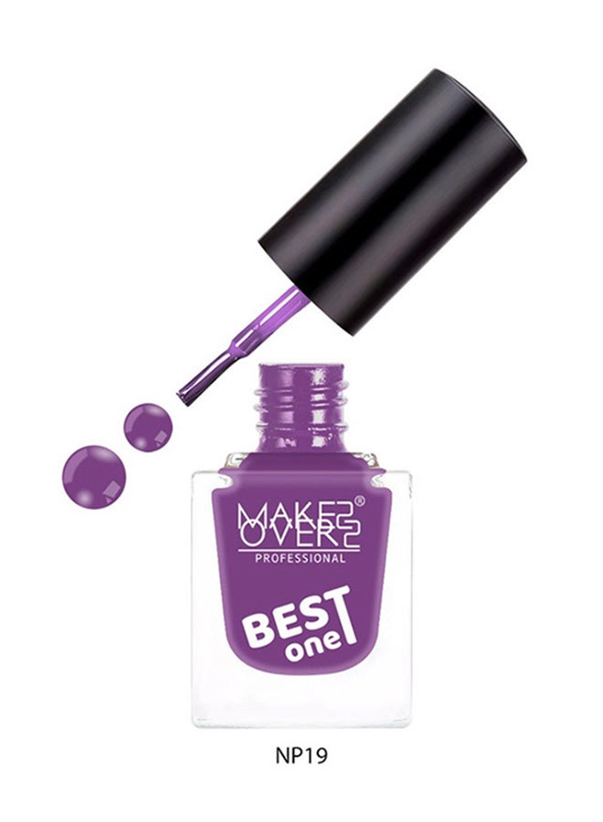 MAKE OVER 22 Best One Nail Polish NP019 Purple - Image 1