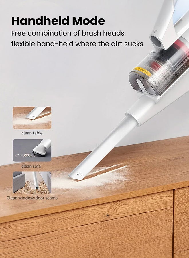 Deerma 3-In-1 Portable Handheld Vacuum Cleaner With Powerful Central HEPA Filter and Ultralight Design, Side Cyclone Duct System for Home, Car and Office 500 ml 600 W DX888 White - Image 4