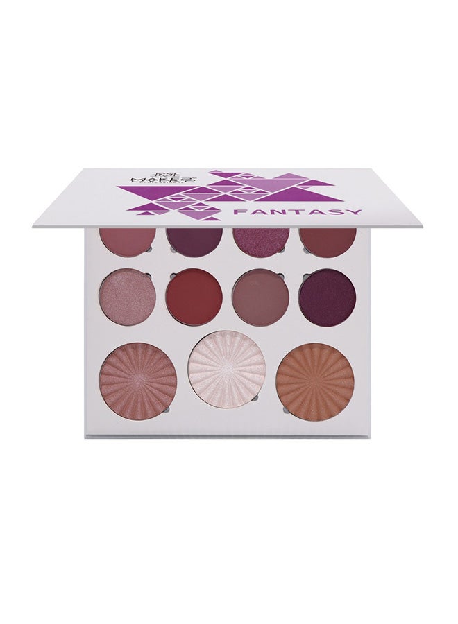 MAKE OVER 22 Face Eyeshadow and Highlighter Palette Multicolour - Image 1