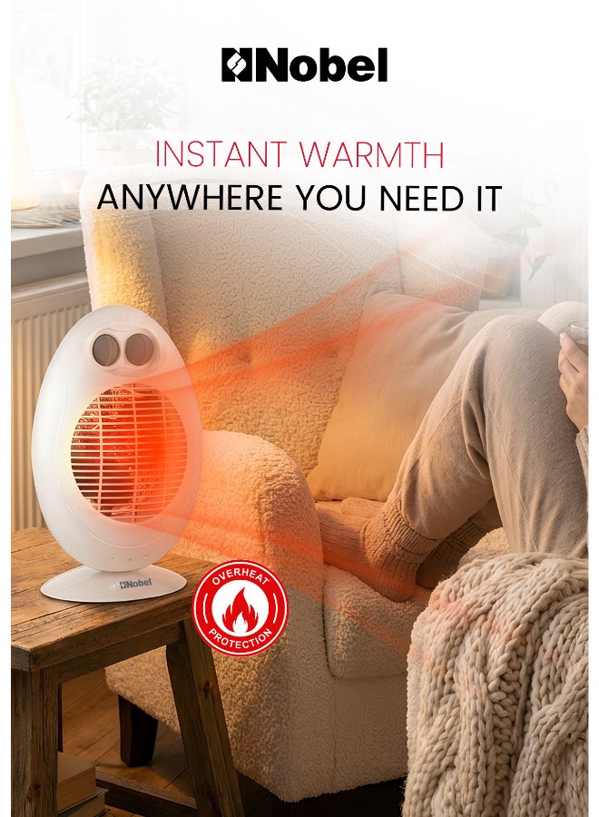 نوبل سخان بمروحة 2000 W NFH100 أبيض - Image 3