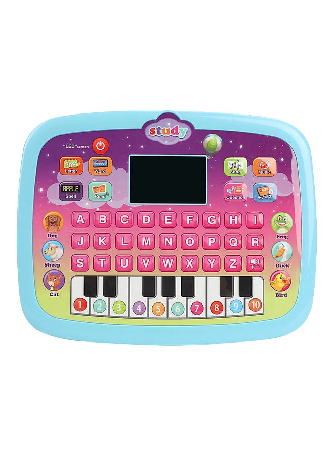 كيدل لعبة تعليمية للأطفال على شكل تابلت بشاشة LED لتعلم اللغة الإنجليزية مع آلية قراءة تعمل عند ضغط الأزرار 23.5X18.5X2.5سم - Image 1