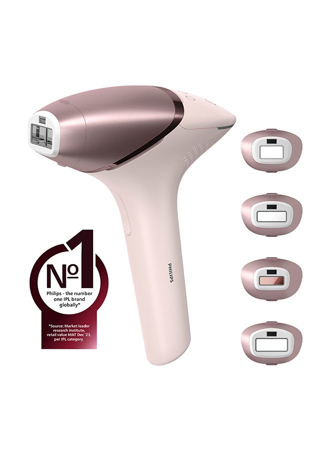 Philips Philips Lumea IPL, Hair Removal, 9000 Series, SenseIQ Technology, 4 Attachments, Face, Body, Bikini, Underarm, Cordless Use, BRI958/60, Rose Gold, 60 Days Money Back Guarantee Pink 