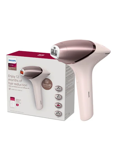 Philips Philips Lumea IPL, Hair Removal, 9000 Series, SenseIQ Technology, 4 Attachments, Face, Body, Bikini, Underarm, Cordless Use, BRI958/60, Rose Gold, 60 Days Money Back Guarantee Pink