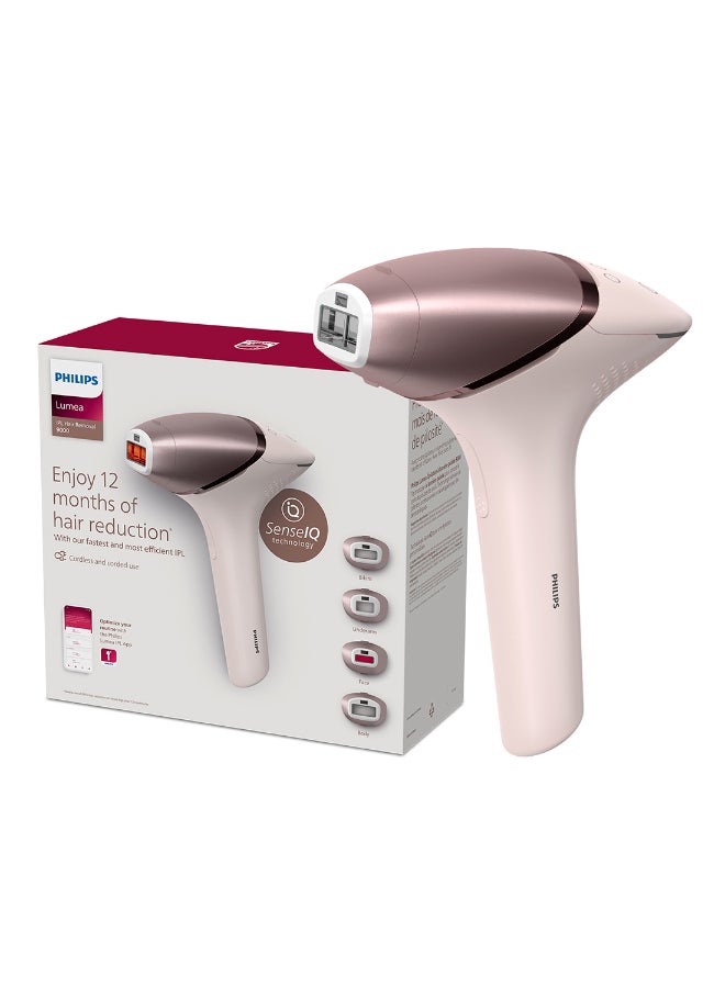 Philips - Philips Lumea IPL, Hair Removal, 9000 Series, SenseIQ Technology, 4 Attachments, Face, Body, Bikini, Underarm, Cordless Use, BRI958/60, Rose Gold, 60 Days Money Back Guarantee Pink - Image 1