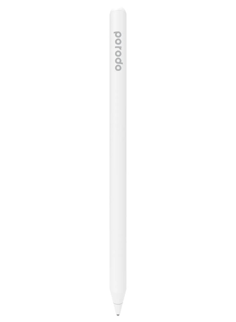 بورودو - Stylus Pencil 1.5mm Nib, Universal Pencil Compatible with iOS and Android Tablets Devices, Magnetic Attachment, 12-hours Battery Life, High Precision Pen Tip White - Image 1