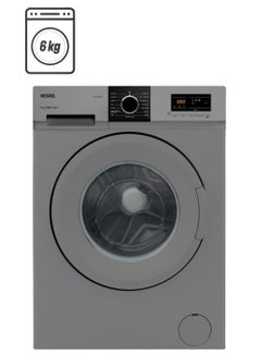 Front Load Washing Machine,Quick Wash,15 Programmers,Energy Saving With Silver Color & 1000 RPM-1 Year Full Warranty 6 kg W6104DS Silver