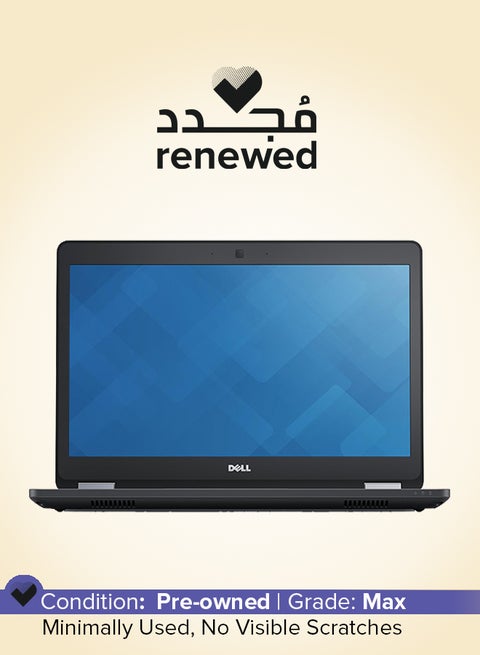 Renewed - Latitude E5470 Laptop With 14.1-Inch Display,Intel Core i5/6th Gen/8GB RAM/256GB SSD/530MB Intel UHD Graphics/Windows 10 Pro Black