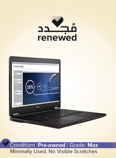 Renewed - Latitude E7480 Laptop With 14.1-Inch Display,IntelCore i7 Processor/7th Gen/8GB RAM/256GB SSD/520MB Intel UHD Graphics/Windows 10 Pro Black