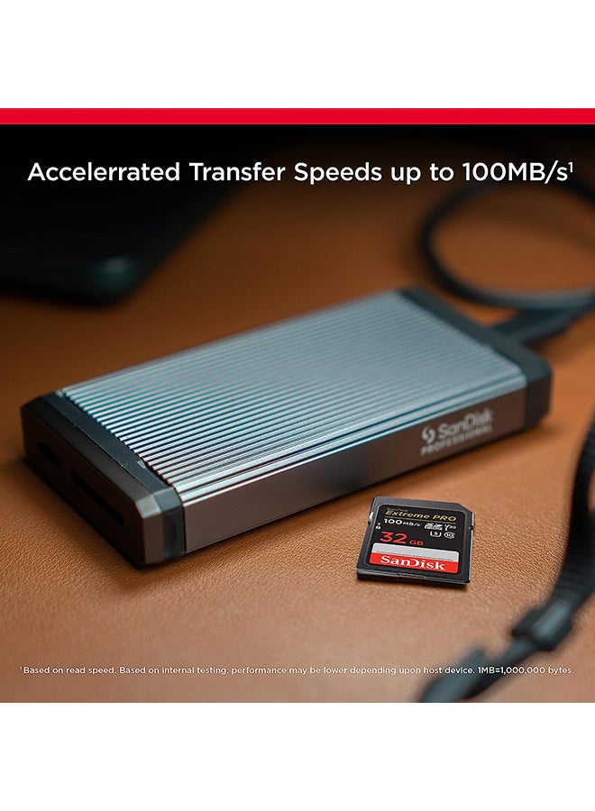 سانديسك - بطاقة Extreme PRO SDHC سعة 32 جيجابايت + RescuePRO Deluxe، بسرعة تصل إلى 100 ميجابايت/ثانية، UHS I، الفئة 10، U3، V30 SDSDXXO 032G GN4IN، أسود - Image 1