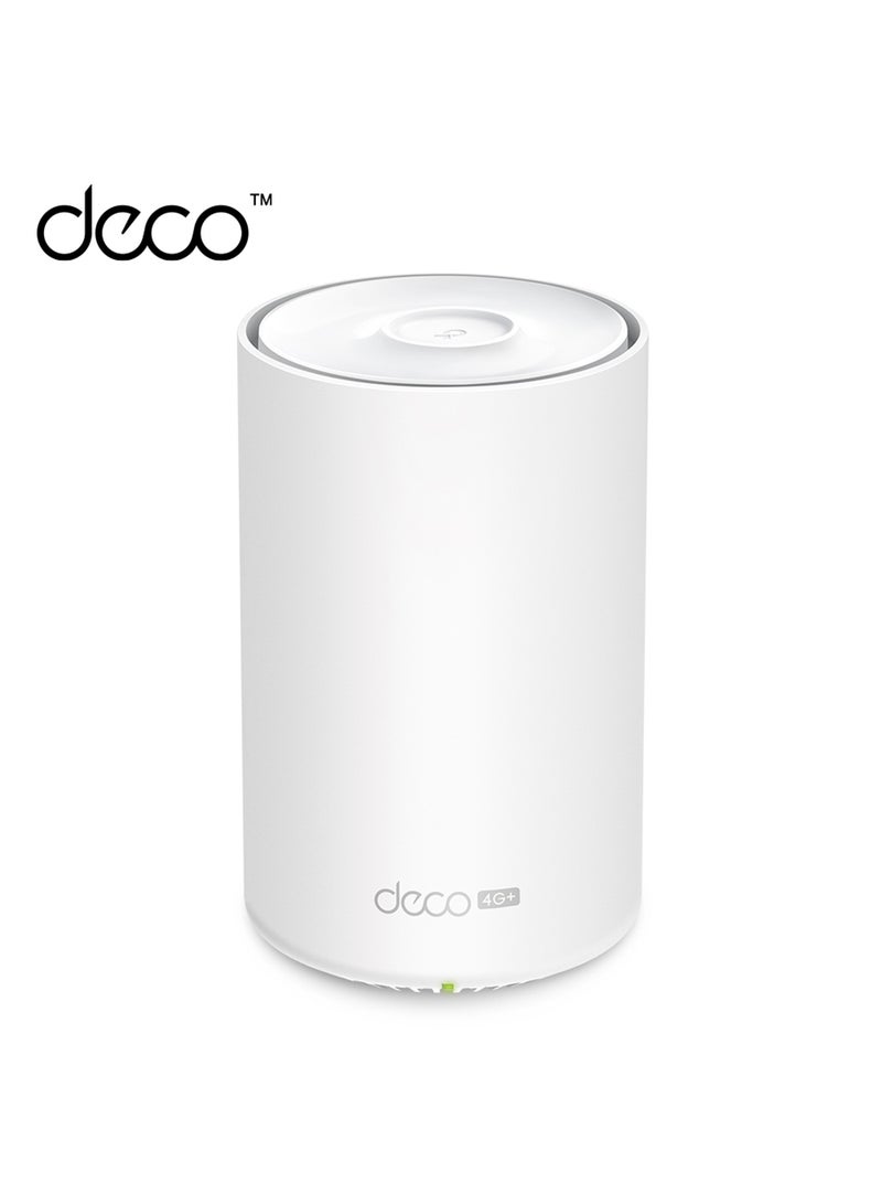 TP-LINK - Deco X20-4G AX1800 Whole Home Mesh Wi-Fi 6 Router Gateway System, Dual-Band with 4G+Cat 6 Up to 300Mbps, Connect up to 150 devices, 1.5 GHz Quad-Core CPU, HomeShield Security, Works with Alex white - Image 1