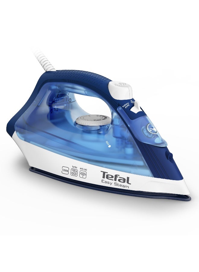 Tefal Steam Iron | Easy Steam | Iron Steamer |  Anti-scale | Non-stick | 220 ml 1200 W FV1941M0 Blue / White / Black - Image 1