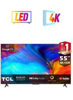 TCL 55 Inch 4K-Google Smart LED Ultra HDR TV 55P637 Black  - Image 1