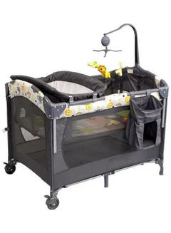 Convertible Playpen With Mosquito Net And Detachable Diaper Changing Table