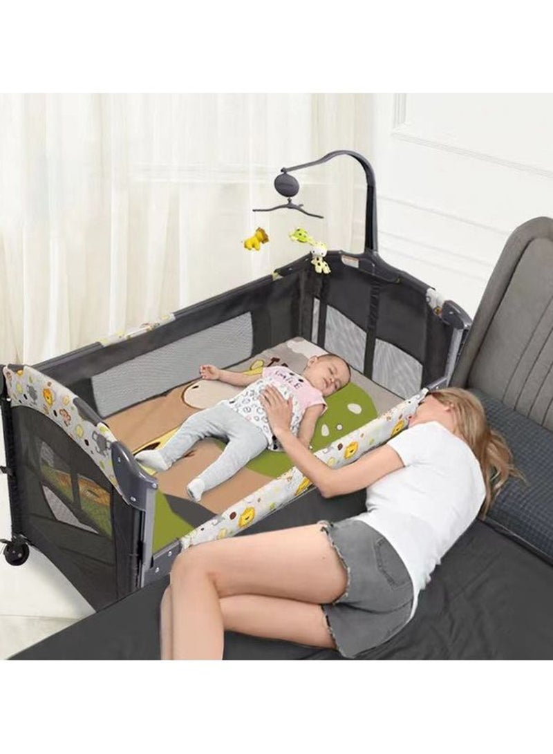 Rock Pow - Convertible Playpen With Mosquito Net And Detachable Diaper Changing Table - Image 1
