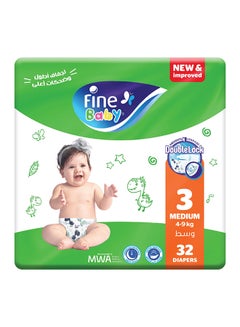 32-Piece Diapers Medium (Size 3) (4-9 KG)