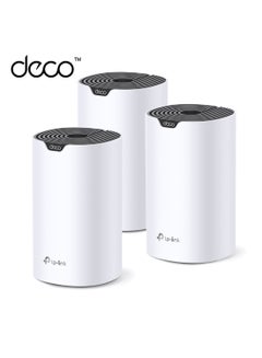 Deco S7 Whole Home Mesh System, Dual-Band with Gigabit Ports, Coverage up to 5,600 ft2, Connect up to 100 devices, 1.2 GHz Dual-Core CPU, HomeShield Security, Pack of 3 white