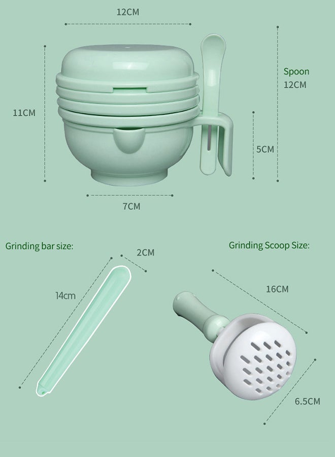 Kidle Baby Food Supplement Grinding Bowl Manual Puree Scissors Cooking Stick Machine Tool Set  - Image 3