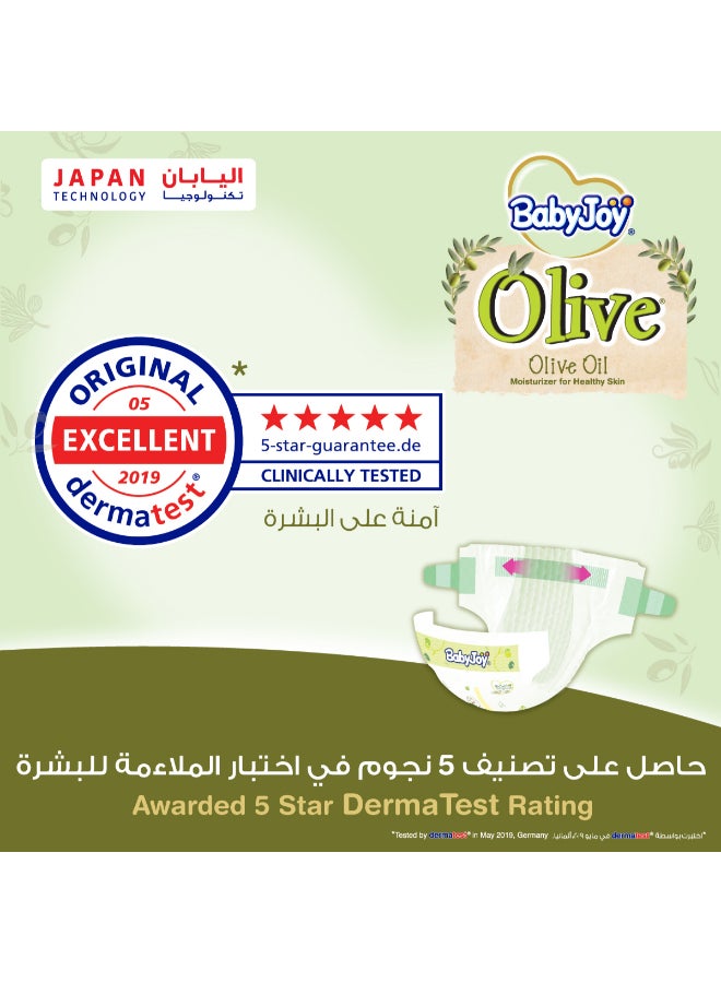 BabyJoy - Olive Tape Diaper, Size 2, Small, 3.5-7 Kg, Mega Box, 204 Diapers - Image 1