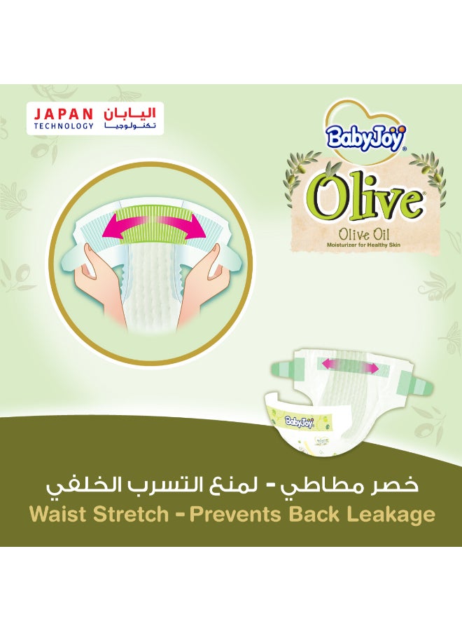 BabyJoy - Olive Tape Diaper, Size 2, Small, 3.5-7 Kg, Mega Box, 204 Diapers - Image 1