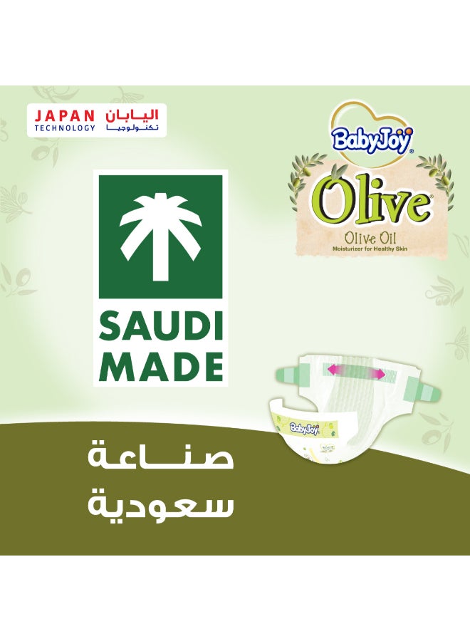 BabyJoy - Olive Tape Diaper, Size 2, Small, 3.5-7 Kg, Mega Box, 204 Diapers - Image 1