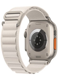 MARGOUN Smart Watch 49mm Series 8 Ultra Waterproof Health Monitor Sport Fitness Tracker Big Display Alloy Case with Nylon Alpine Loop Band for iOS Android White  - Image 2