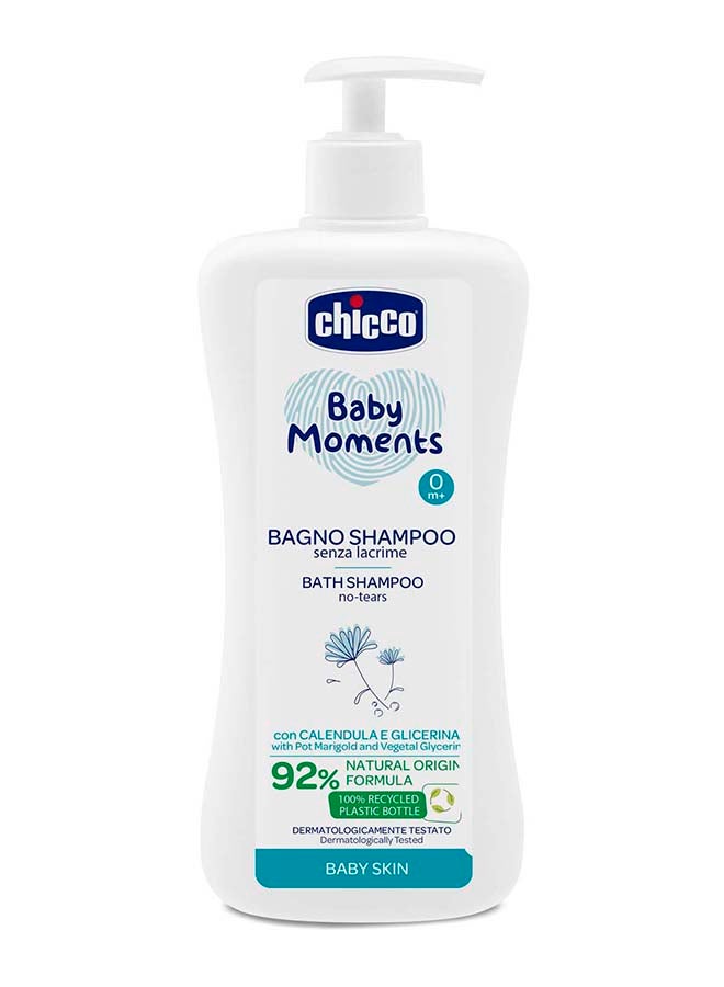 Chicco Baby Moments Bath Shampoo No-Tears For Baby Skin 0M+ 750Ml  - Image 1
